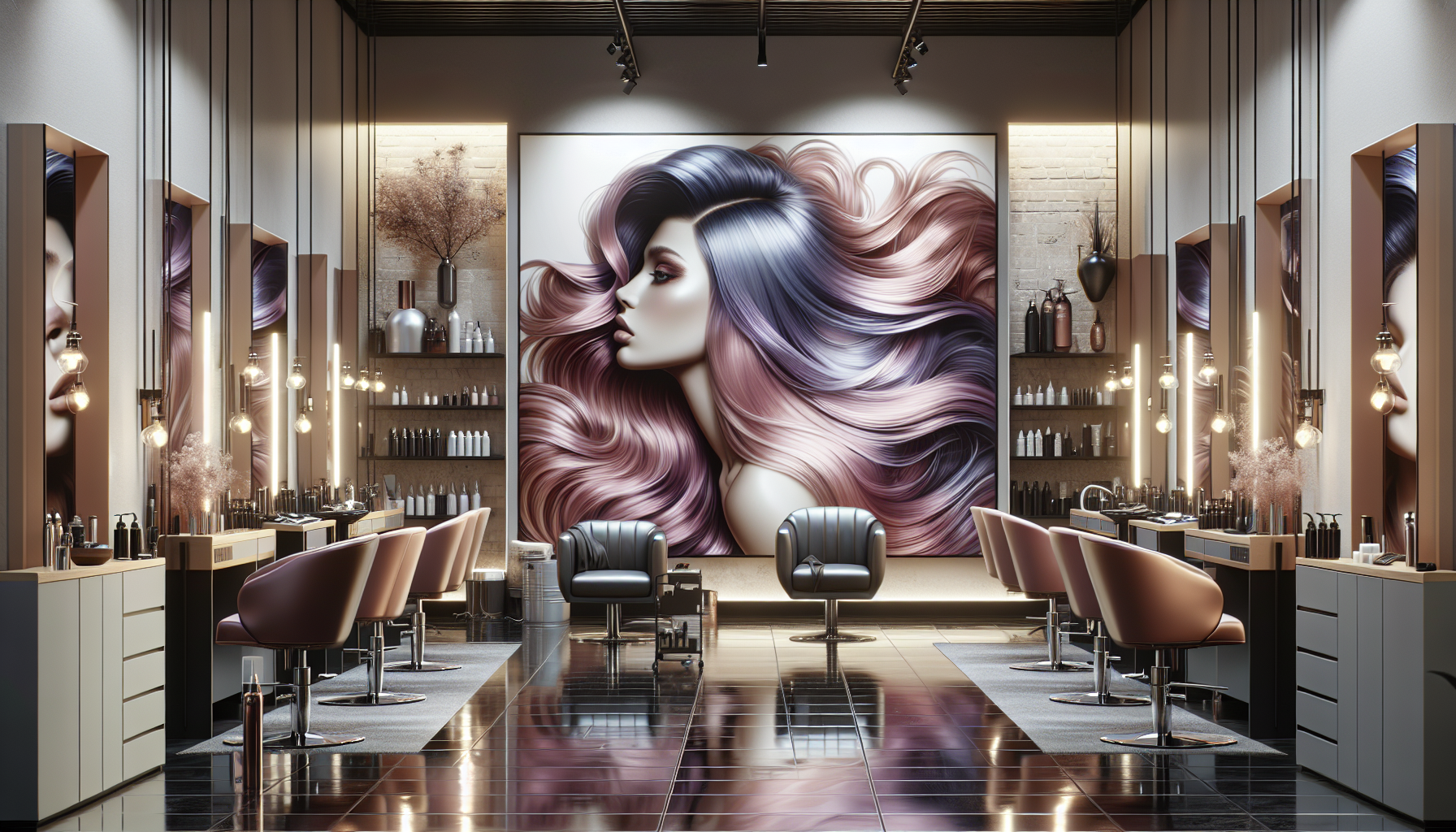 Creative fashion hair colors including lavender and pastel tones